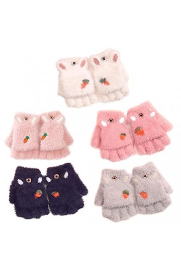PHILSP Gants tricotés dhiver pour enfants avec de jolies moufles en laine pour nouveau-né, jours de neige, lutte chaude mouf