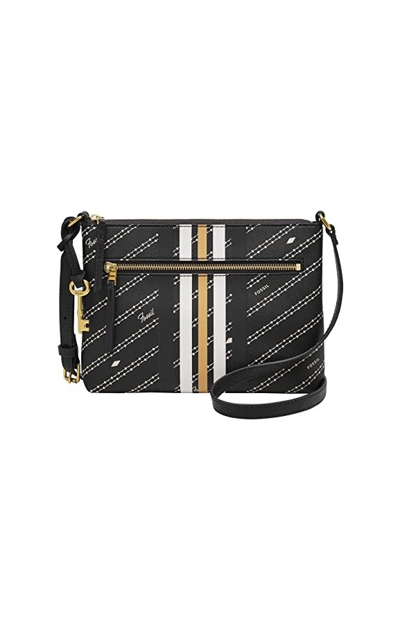 Fossil Fiona Large Crossbody S Black/Bone
