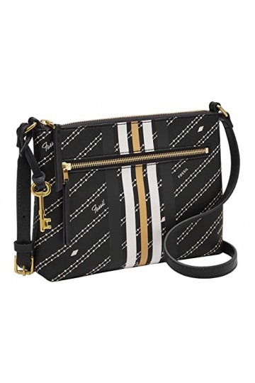 Fossil Fiona Large Crossbody S Black/Bone