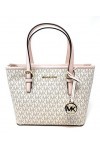 Michael Kors XS Carry All Jet Set Travel Womens Tote Powder Blush PVC