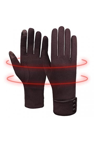 BEMITH Gants pour écran tactile femme | Gants coupe-vent chauds pour écran tactile - Moufles à doigts complets avec nœud à la