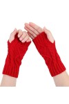 ITODA Gants Hiver en Tricoté pour Femme Mitaine sans Doigts Chaud Epais Moufles Thermique dhiver Gants Chaudes Poignet avec 