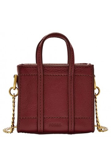 Fossil Carmen Micro Tote Bag Red Velvet