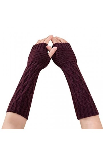 Gants dhiver en tricot - Accessoires de cosplay - Manches pour femmes - Hiver - Automne - Chauffe-mains Kawaii - Longueur do