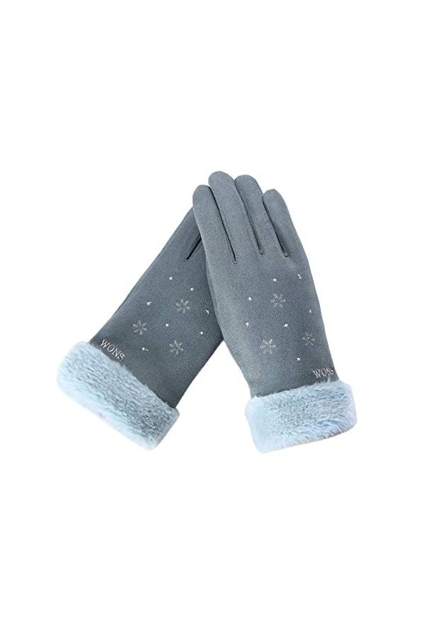 Gants thermiques chauds pour femme Moufles chaudes pour écran tactile Gants de conduite Cyclisme Randonnée Escalade Gants dh