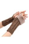 Gants dhiver tricotés dhiver sans doigts Accessoires de vêtements tricotés Gants tricotés poignet hiver automne femmes sans