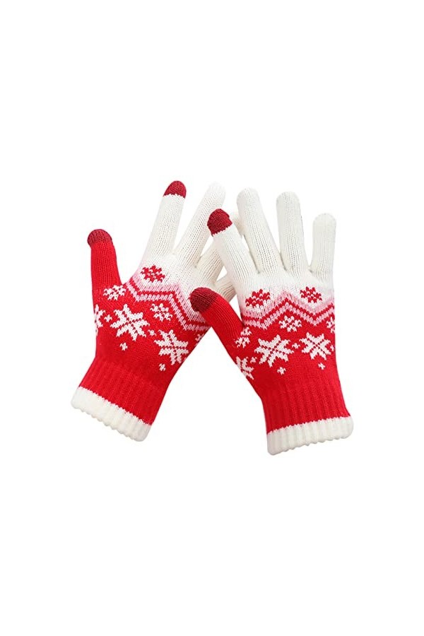 DondPO Gants Femme Hiver Chaud Hiver Chaud Epais Mitaines Gants Chauds Sport Jaune Coupe-Vent Gants en Tricot Mitaines Tricot