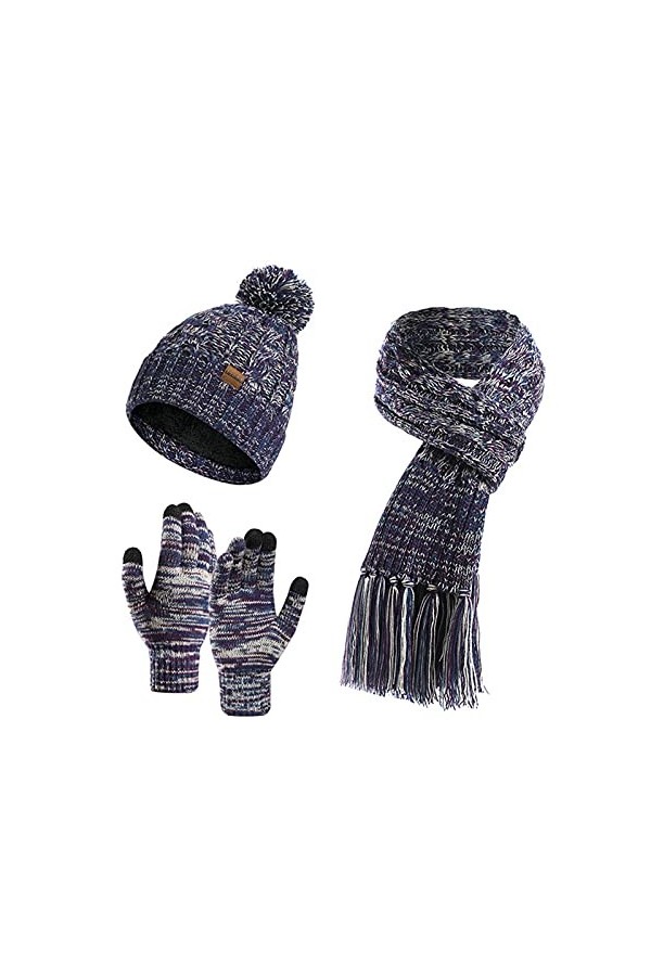 1 paire de moufles épaisses et faciles à porter pour femme, gants respirants, coupe-vent, confortables et chauds pour lhiver