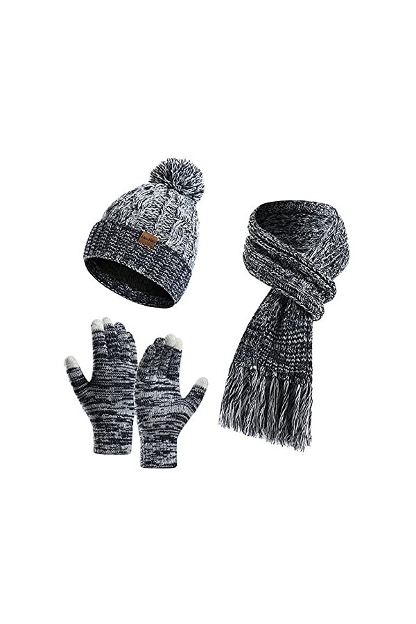 1 paire de moufles épaisses et faciles à porter pour femme, gants respirants, coupe-vent, confortables et chauds pour lhiver