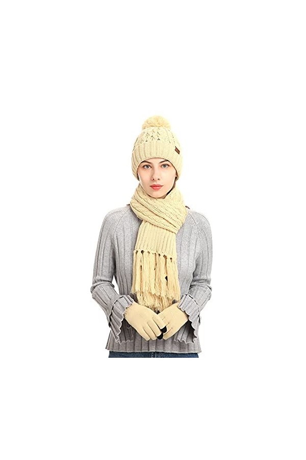 1 paire de moufles épaisses et faciles à porter pour femme, gants respirants, coupe-vent, confortables et chauds pour lhiver