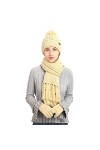 1 paire de moufles épaisses et faciles à porter pour femme, gants respirants, coupe-vent, confortables et chauds pour lhiver