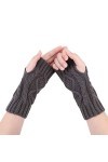 ITODA Gants Hiver en Tricoté pour Femme Mitaine sans Doigts Chaud Epais Moufles Thermique dhiver Gants Chaudes Poignet avec 