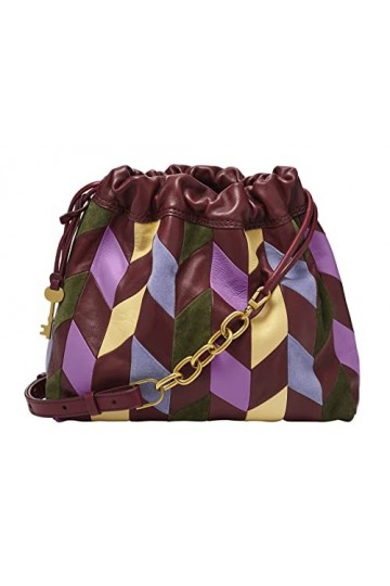 Fossil Gigi Drawstring Shoulder Bag Patchwork