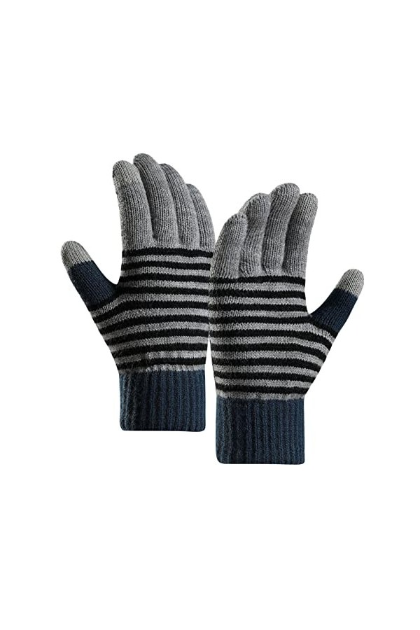 Gants dhiver tricotés poignet gants tricotés taille unique gants tricotés noirs longs femmes mitaines sans doigts, gris, tai
