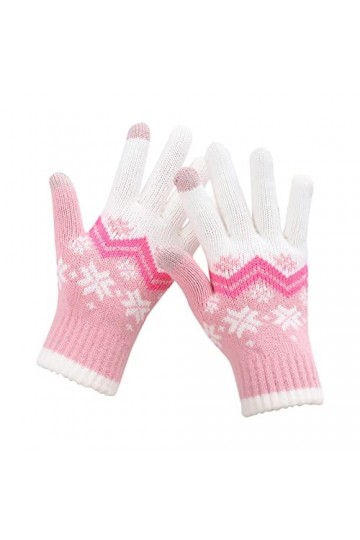 Gant Sport Femme, Cyclisme Elegants Hiver Gants Chauds Gants Tricoté Conduite Chaud Epais Mitaines Gants Gloves Coupe-Vent éc