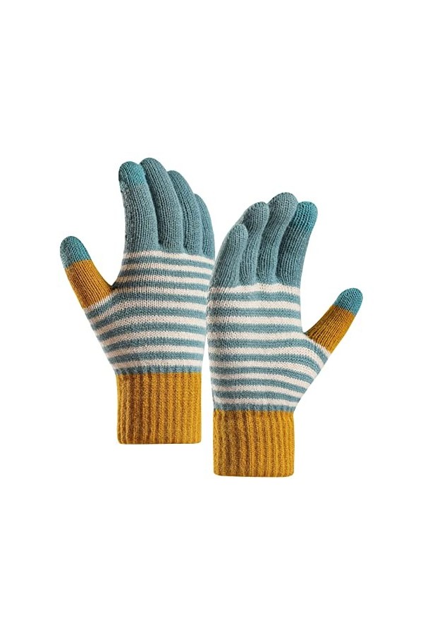 liangp Mitaines dhiver sans doigts tricotées pour cosplay - Manches douces et chaudes - Noir - Manches longues - Pour fille 