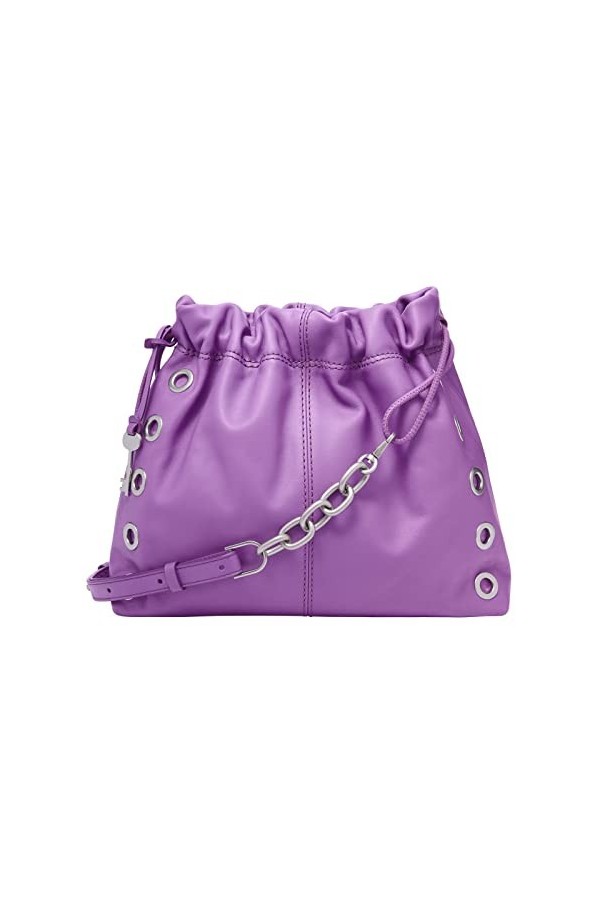 Fossil Gigi Drawstring Shoulder Bag Bright Purple