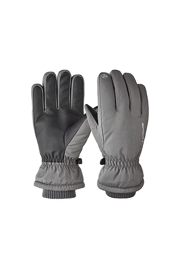 Gants moufles dhiver chauds pour adultes - Gants dextérieur antidérapants et imperméables - Gants dhiver en polaire pour f