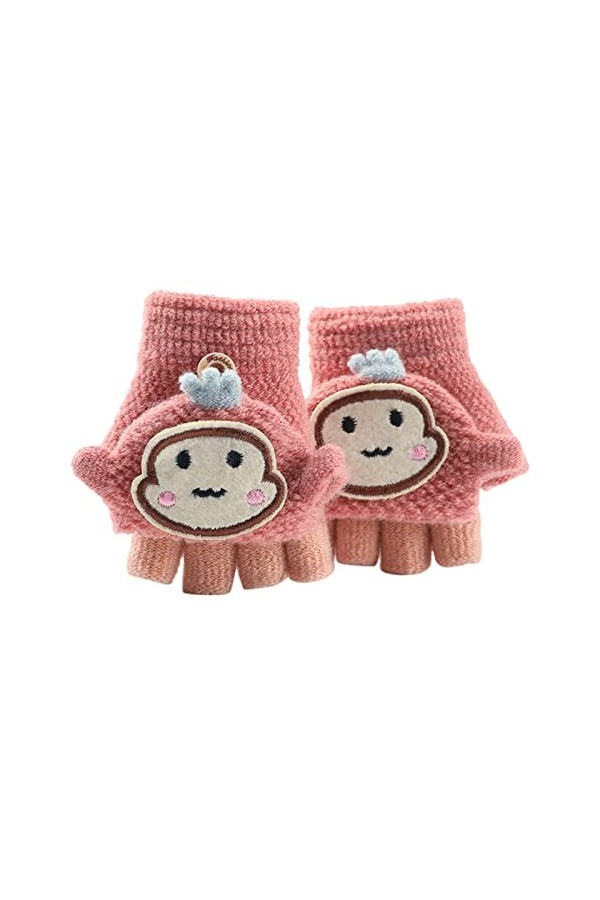 Gants et Moufles pour Cadeau de Noël Femmes Casual Bonhomme de Neige brodé en Peluche Doigt Complet Gants dhiver Gants Chaud