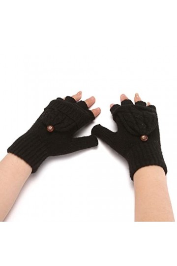 Chauds avec Doublure en Polaire Moufles Femmes Casual Bonhomme de Neige brodé en Peluche Doigt Complet Gants dhiver Gants Ch