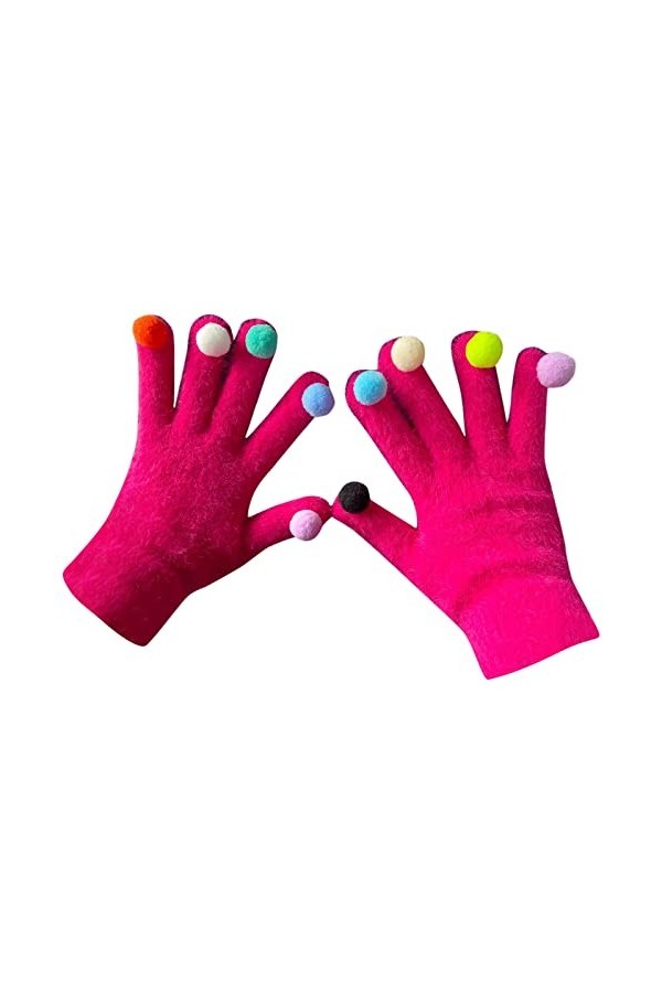 DondPO Gants Femme Hiver Hiver écran Tactile Outdoor Mitaines Mitaines Tricotées Thermiques Stretch Chaud Gloves Gants Mitain