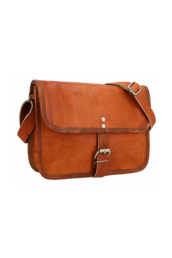 Gusti Nature Sac à bandoulière - Mary S Sac à Main Cuir Femmes Sac a bandouliere Sac en Cuir Marron