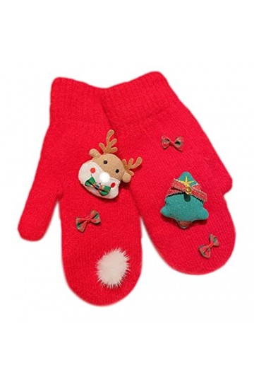 KieTeiiK Gants dhiver en forme déléments de dessin animé pour femme, gants chauds et épais, gants de cyclisme pour lhiver,