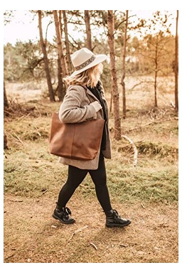 Gusti Sac à main en cuir - Alexandra Cabas Sac en cuir marron