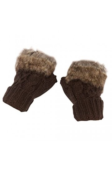 Bébé Gants Tricoté Hiver Moufles Magique Gants Chauds dhiver pour Femmes Gants Demi-Doigts Gants sans Doigts en Tricot Moufl