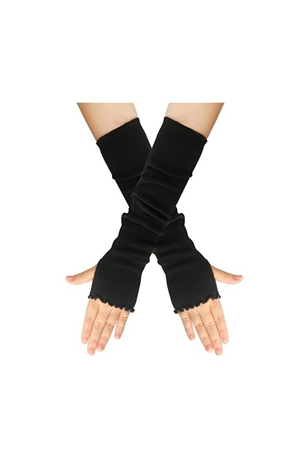 Mitaines dhiver pour femme avec trous pour les pouces pour mitaines mitaines sans doigts extensibles et chauds pour femme pa