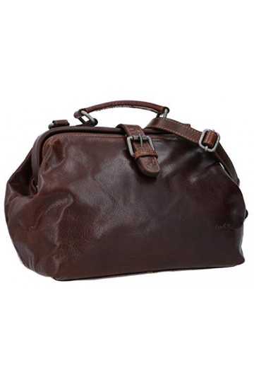 Gusti Sac à bandoulière en cuir Lillith vintage Sac à main en cuir, Dunkelbraun, Taille unique