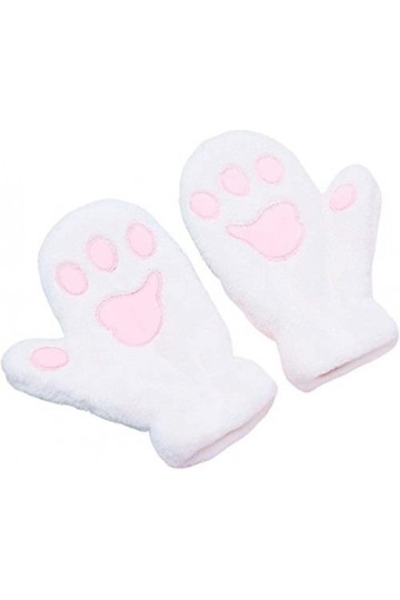 FUFUYO Gants dhiver en peluche pour femmes et filles - Patte de chat - Coupe-vent - Moufles de ski - Chauffe-mains