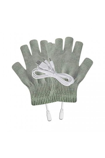 Gants en cuir pour homme femme ordinateur portable - Moufles chauffantes USB - Full & demi-doigts - Gants dhiver chauds