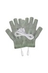 Gants en cuir pour homme femme ordinateur portable - Moufles chauffantes USB - Full & demi-doigts - Gants dhiver chauds