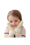 Enfant Hiver Chaud Gant Moufles Ski Gants Chauds dhiver pour Femmes Gants Demi-Doigts Gants sans Doigts en Tricot Gants Hive
