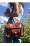 Gusti Sac à bandoulière en cuir - Emilia Sac en cuir Femmes petit Sac à main Vintage