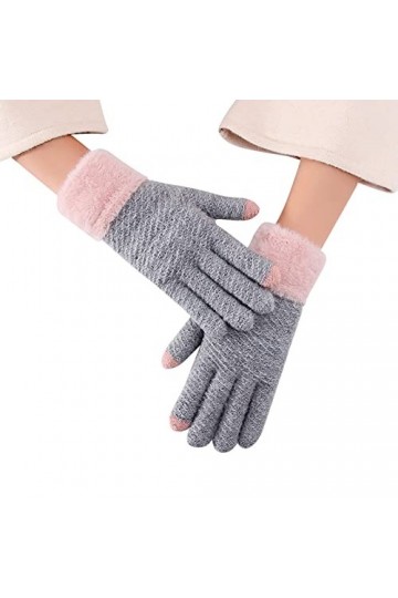 Gants dhiver pour femme - Gants dhiver extensibles - Gants de sport - Gants tactiles - Protection contre le froid - Pour le