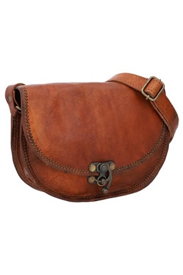 Gusti Sac à main Cuir nature Rosa sac à bandoulière vintage sac pour sortir rétro sac pour tous les jours homme femme cuir de