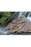 ༺ ❁ GRAND TRIANGLE DOR ❁ ༻ Boucles doreilles dorées avec de petits crochets doreilles élégants