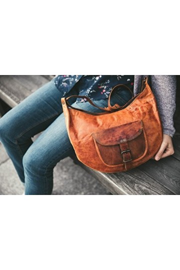 Gusti Sac à main en Cuir - Sac à main en cuir véritable pour femme