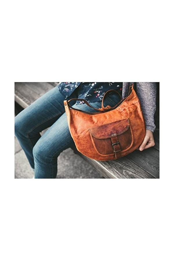 Gusti Sac à main en Cuir - Sac à main en cuir véritable pour femme