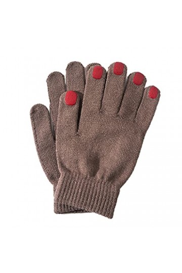 Gants tricotés pour doigts entiers - Moufles douces au crochet - Pour vernis à ongles - Pour conduite de moto, café, Taille U