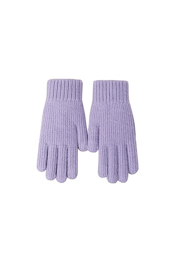 DondPO Gants Noir Femme écran Tactile Chaud Coupe-Vent Gants Tricoté Gants Mitaine Jaune Thermiques Polaire Gloves Mitaines G