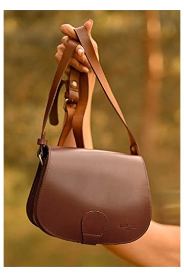 Gusti Sac à main en cuir Janike Sac à bandoulière en cuir marron vintage, Nussbaum, Taille unique