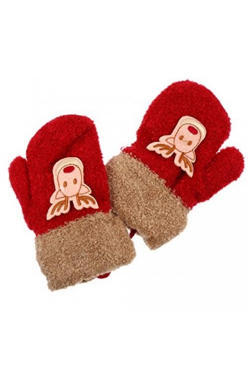 INOOMP Gants tricotés chauds en forme de cerf de Noël pour lhiver