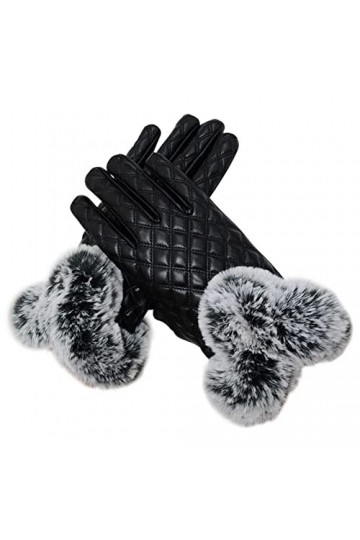 Gants pour femme - Automne et hiver - Tricot chaud et polaire épais - Gants déquitation dhiver - Mitaines pour femme par te