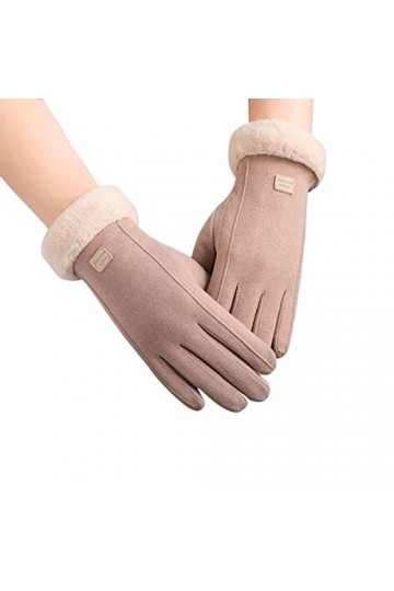 SamHeng Gants dhiver pour Femme, Gants doublés en Polaire, Gants Thermiques Doux et Chauds, Gants de téléphone Coupe-Vent po