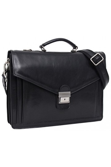 Gusti Cuir studio - Cartable en cuir Harper Porte-document serviette Notebook 15" chic unisexe Made in Italy en cuir de vache