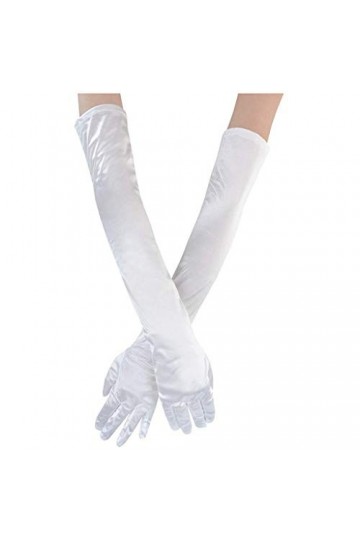 Gants de soirée de mariage, performance pour femme, robe longue sexy pour adulte, gants moufles pour enfant blanc, taille un