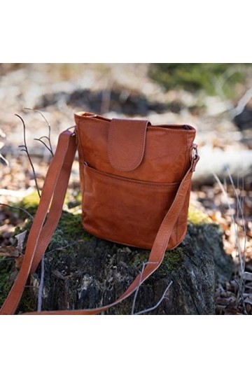 Gusti Jacqueline S Shopper Sac à main en cuir pour femme Marron